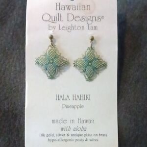 Hawaiian Quilt Designs Pineapple Earrings By Leighton Lam